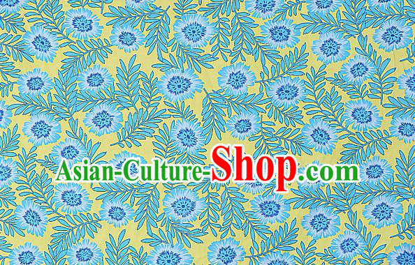 Asian Chinese Traditional Classical Dandelion Pattern Brocade Cheongsam Silk Fabric Chinese Satin Fabric Material
