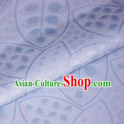 Asian Chinese Traditional Leaf Pattern Lilac Brocade Cheongsam Silk Fabric Chinese Satin Fabric Material