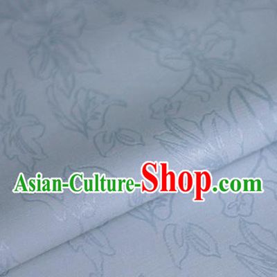 Asian Chinese Traditional Classical Jacquard Pattern Blue Brocade Cheongsam Silk Fabric Chinese Satin Fabric Material