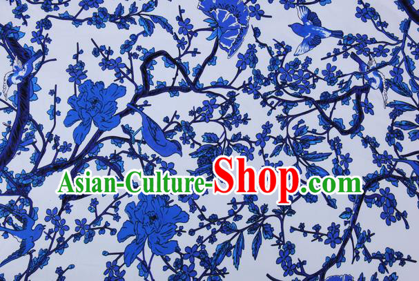 Chinese Classical Begonia Pattern Brocade Cheongsam Silk Fabric Chinese Traditional Satin Fabric Material