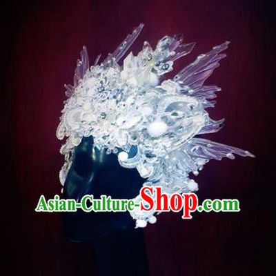 Top Grade Halloween Queen Hair Accessories Handmade Cosplay Fancy Ball Hat Headwear for Women