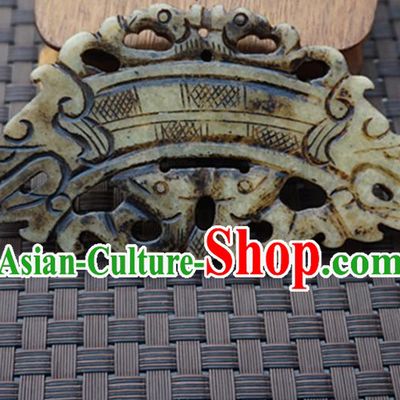 Handmade Chinese Jade Carving Bridge Shape Pendant Traditional Jade Craft Jewelry Accessories