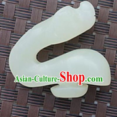Chinese Handmade Jade Craft Carving Dragon Jade Belt Hook Accessories Jade Jewelry Decoration