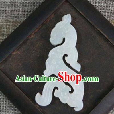 Handmade Chinese Ancient Jade Carving Dragon Pendant Traditional Jade Craft Jewelry Accessories