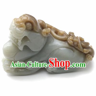 Chinese Handmade Jade Craft Carving Pi Xiu Jade Jewelry Accessories Jade Decoration