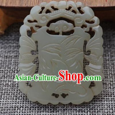 Chinese Handmade Carving Peach Jade Pendant Traditional Jade Craft Jewelry Accessories