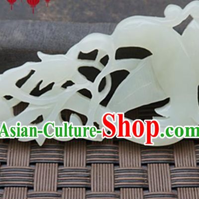 Handmade Chinese Ancient Jade Carving Phoenix Pendant Traditional Jade Craft Jewelry Decoration Accessories