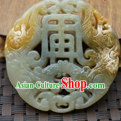 Chinese Handmade Jewelry Accessories Carving Tigers Jade Pendant Ancient Traditional Jade Craft Decoration