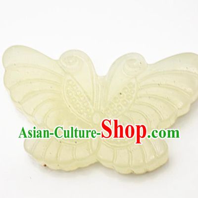 Handmade Chinese Ancient Jade Carving Butterfly Pendant Traditional Jade Craft Jewelry Decoration Accessories