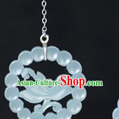 Chinese Handmade Jade Carving Orchid Pendant Jewelry Accessories Ancient Traditional Jade Craft Decoration