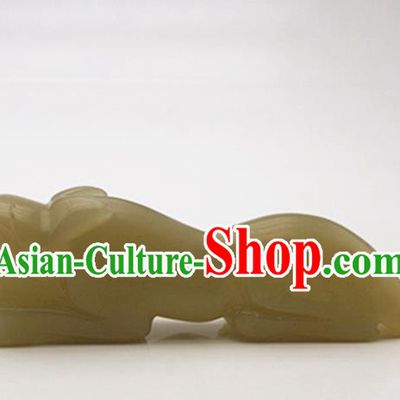 Handmade Chinese Ancient Jade Carving Tiger Seal Pendant Traditional Jade Craft Jewelry Decoration Accessories