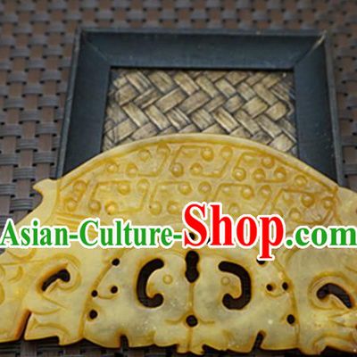 Chinese Ancient Carving Bridge Jade Pendant Traditional Handmade Jade Craft Jewelry Decoration Accessories