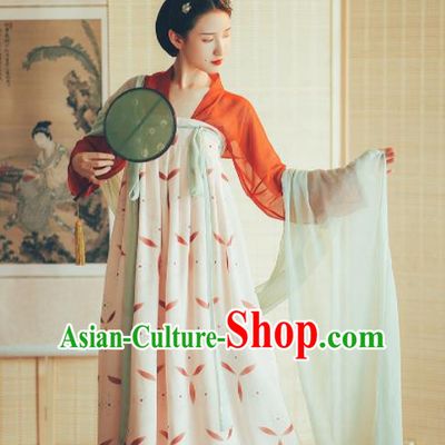 Chinese Ancient Drama Tang Dynasty Court Lady Hanfu Dress Traditional Historical Costume for Women