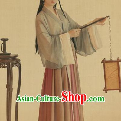 Chinese Ancient Jin Dynasty Swordswoman Hanfu Dress Traditional Drama Court Lady Historical Costume for Women