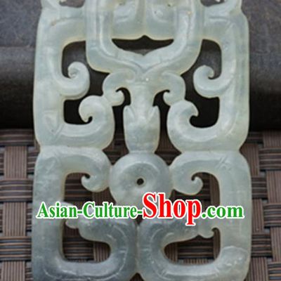 Chinese Handmade Jade Pendant Carving Jewelry Accessories Ancient Traditional Jade Craft Decoration