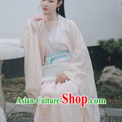 Chinese Ancient Song Dynasty Embroidered Hanfu Dress Traditional Drama Nobility Lady Historical Costume for Women
