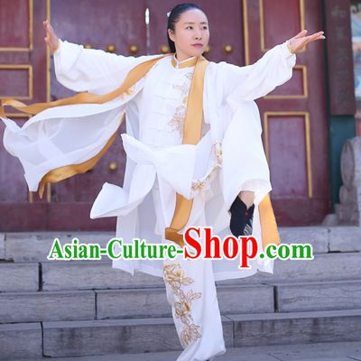 Top Chinese Traditional Competition Championship Tai Chi Taiji Kung Fu Wing Chun Shaolin Master Suits Dresses Complete Set