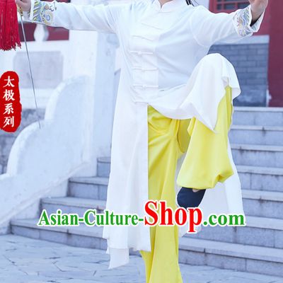 Top Chinese Traditional Competition Championship Tai Chi Teacher Taiji Kung Fu Wing Chun Kungfu Tai Ji Sword Gong Fu Master Suits Clothes Complete Set