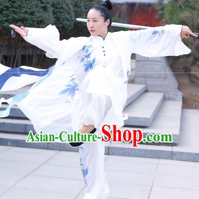 Top Chinese Traditional Competition Championship Tai Chi Taiji Kung Fu Wing Chun Kungfu Tai Ji Sword Gong Fu Master Stage Performance Suits Clothes Complete Set