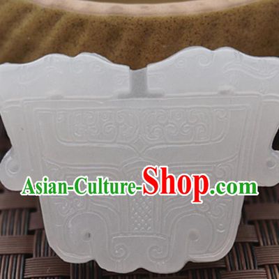Handmade Chinese Carving Beast Jade Pendant Jewelry Accessories Ancient Traditional Jade Craft Decoration