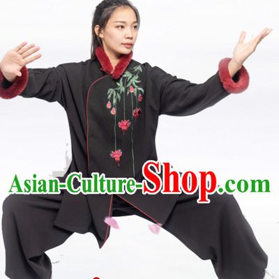Winter Wear Top Chinese Traditional Competition Championship Professional Tai Chi Uniforms Taiji Kung Fu Wing Chun Kungfu Tai Ji Sword Master Clothing Suits Clothing Complete Set