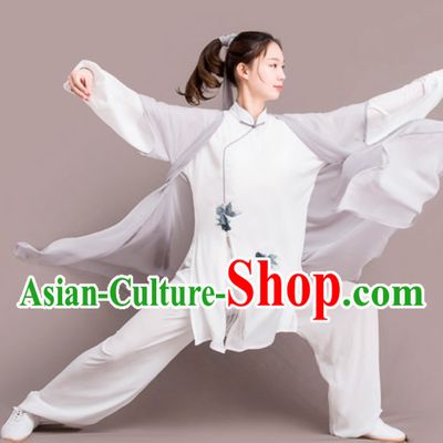 Fish Good Meaning Top Chinese Classical Competition Championship Professional Tai Chi Uniforms Clothing and Mantle Complete Set