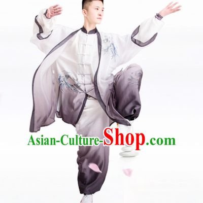 Eagle Good Meaning Top Chinese Classical Competition Championship Professional Tai Chi Uniforms Clothing and Mantle Complete Set for Men