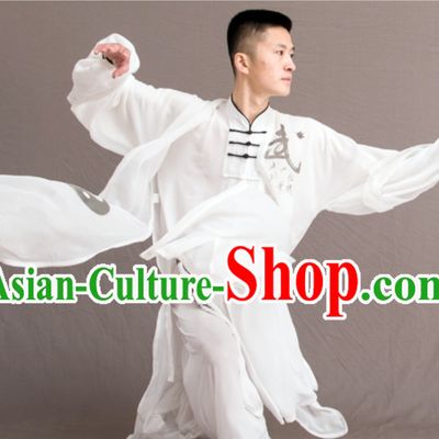Yin Yang Top Chinese Classical Competition Championship Professional Tai Chi Uniforms Taiji Kung Fu Wing Chun Kungfu Tai Ji Sword Master Dress Clothing Suits Clothing Clothes Complete Set