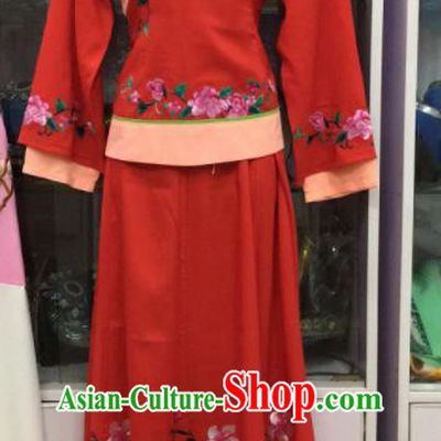 Handmade Chinese Beijing Opera Costume Peking Opera Actress Red Dress for Women