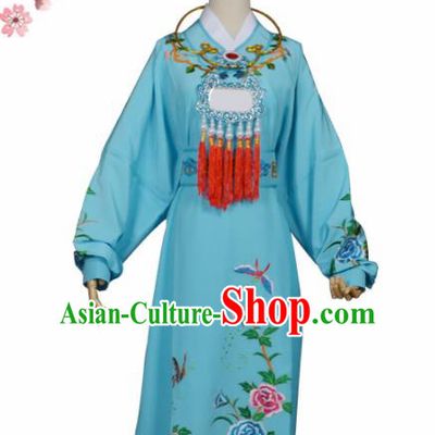 Handmade Chinese Beijing Opera Niche Costume Peking Opera Scholar Jia Baoyu Blue Clothing for Men