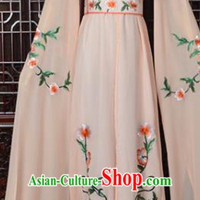 Handmade Chinese Beijing Opera Princess Costume Peking Opera Actress Embroidered Orange Dress for Women