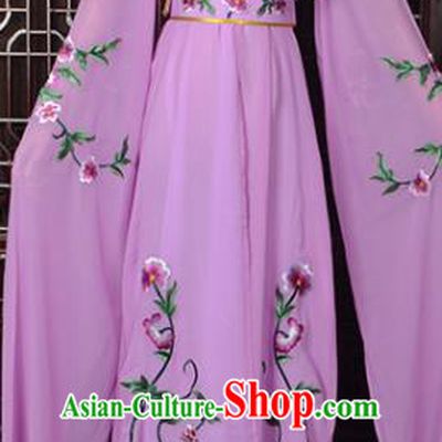 Handmade Chinese Beijing Opera Princess Costume Peking Opera Actress Embroidered Purple Dress for Women
