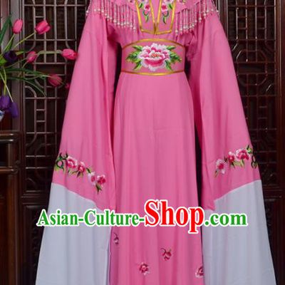 Handmade Chinese Beijing Opera Actress Embroidered Pink Dress Peking Opera Princess Costume for Women