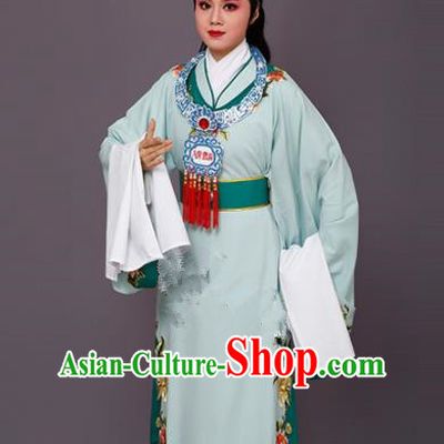 Handmade Chinese Beijing Opera Niche Green Costume Traditional Peking Opera Nobility Childe Clothing for Men