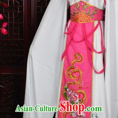 Handmade Chinese Beijing Opera Princess Pink Embroidered Dress Traditional Peking Opera Diva Costume for Women