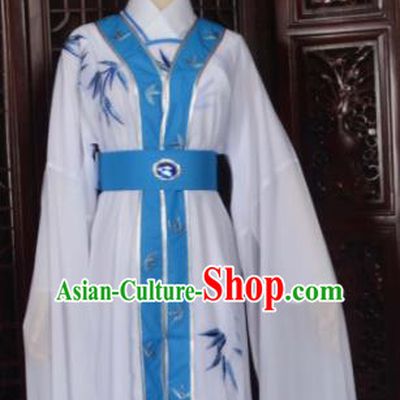 Handmade Chinese Beijing Opera Niche White Costume Traditional Peking Opera Clothing for Men