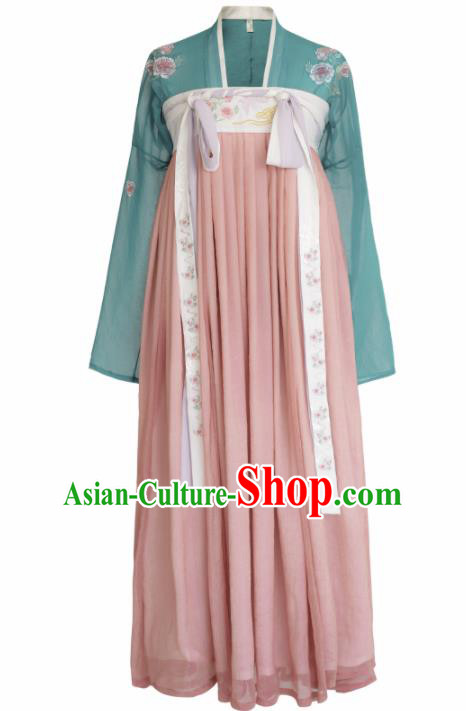 Ancient Chinese Tang Dynasty Court Maid Hanfu Dress Traditional Palace Historical Costume for Women Ancient Chinese Tang Dynasty Court Maid Hanfu Dress Traditional Palace Historical Costume for Women