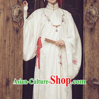 Ancient Chinese Ming Dynasty Court Lady Hanfu Dress Traditional Bride Embroidered Historical Costume for Women