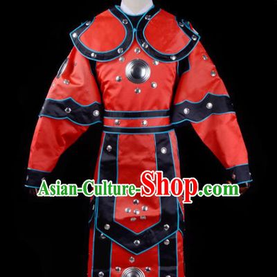 Handmade Chinese Beijing Opera Costume Traditional Peking Opera Takefu Embroidered Red Robe for Men