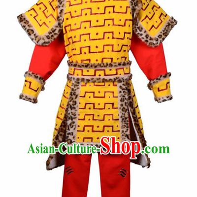 Handmade Chinese Beijing Opera Sun Wukong Costume Traditional Peking Opera Takefu Clothing for Men