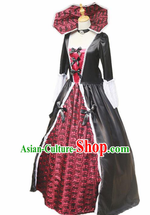 Europe Medieval Traditional Queen Costume European Witch Black Dress for Women Europe Medieval Traditional Queen Costume European Witch Black Dress for Women