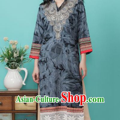 Asian India Traditional Punjabi Costumes South Asia Indian National Informal Grey Blouse and Pants for Women