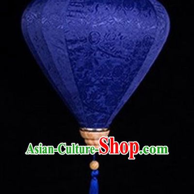 Chinese Traditional Lantern Handmade Royalblue Lanterns Ceiling Lamp New Year Lantern