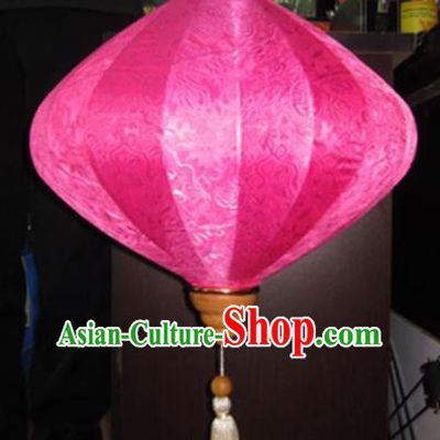 Chinese Traditional New Year Lantern Handmade Pink Lanterns Ceiling Lamp