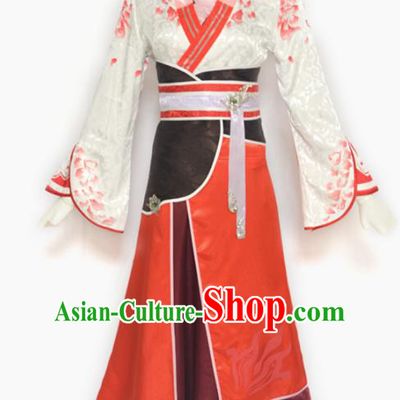 Traditional Chinese Cosplay Swordswoman Hanfu Dress Ancient Female Knight Costume for Women