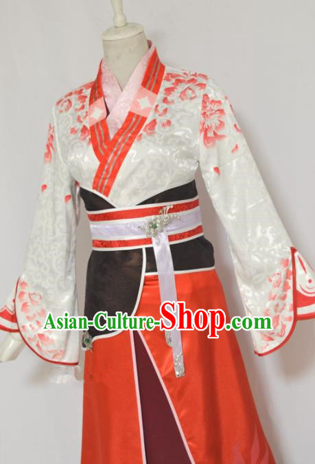 Traditional Chinese Cosplay Swordswoman Hanfu Dress Ancient Female Knight Costume for Women Traditional Chinese Cosplay Swordswoman Hanfu Dress Ancient Female Knight Costume for Women