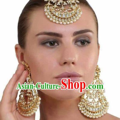 South Asian India Traditional Jewelry Accessories Asia Indian Bollywood Earrings Headwear for Women