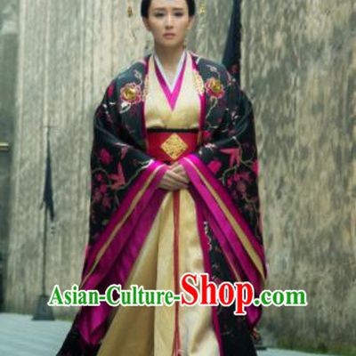 Chinese Ancient Drama Hoshin Engi Shang Dynasty Queen Jiang Historical Costume and Headpiece for Women