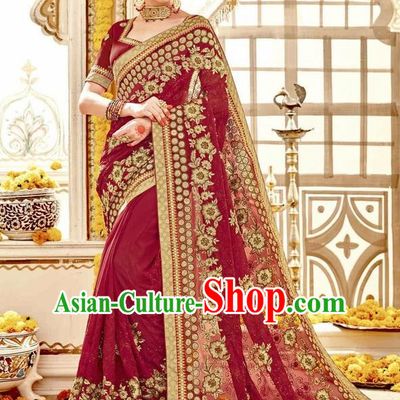 Asian India Traditional Court Wedding Sari Dress Indian Bollywood Bride Costume for Women