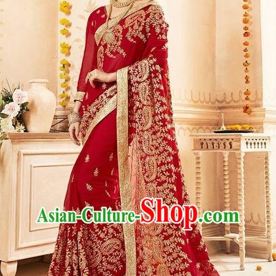 Asian India Traditional Court Queen Sari Dress Indian Bollywood Bride Costume for Women